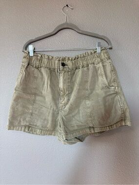 Madewell Olive Utility Elastic-Waist Trousers